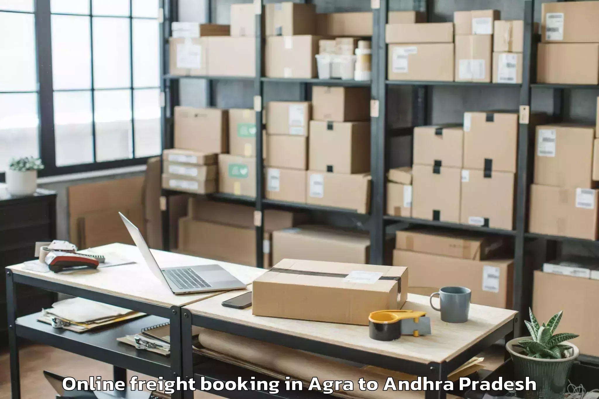 Professional Agra to Mamidikududru Online Freight Booking